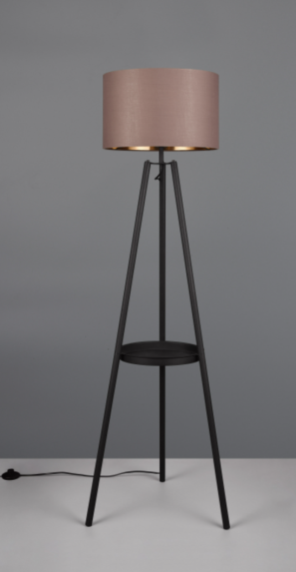 Lampada da terra a tre piedi Trio Lighting Colette 1xE27 max 60W nero opaco taupe - R41561032 04