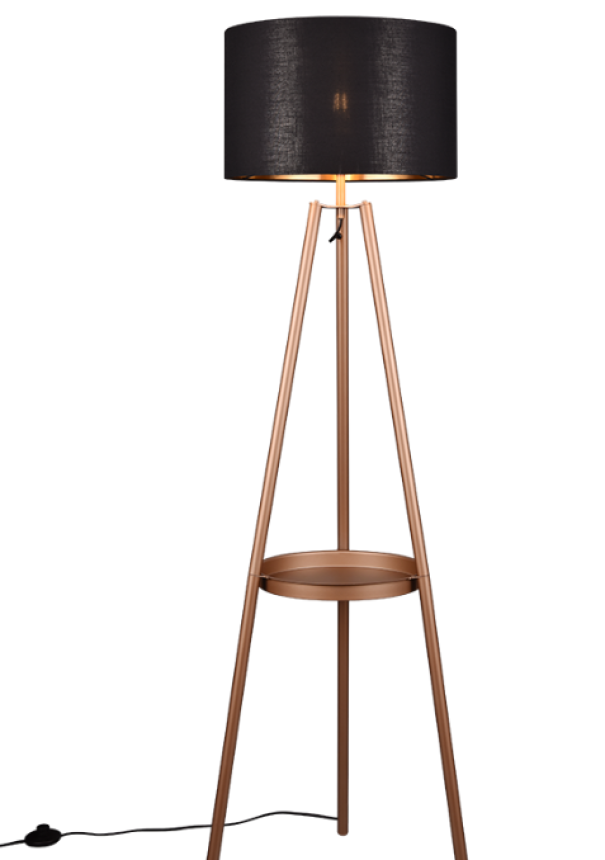 Lampada da terra a tre piedi Trio Lighting Colette 1xE27 max 60W caffe oro nero - R41561065 01