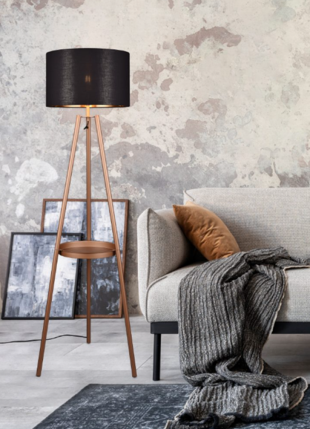 Lampada da terra a tre piedi Trio Lighting Colette 1xE27 max 60W caffe oro nero - R41561065 05