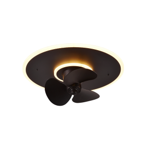 Plafoniera led con ventilatore  nybro 30w 2700-6500k nero opaco - r64133132