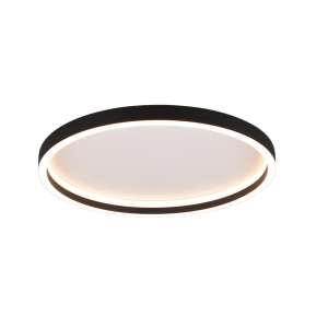 Plafoniera led  rotonda 20w 3000k nero opaco - r64502132