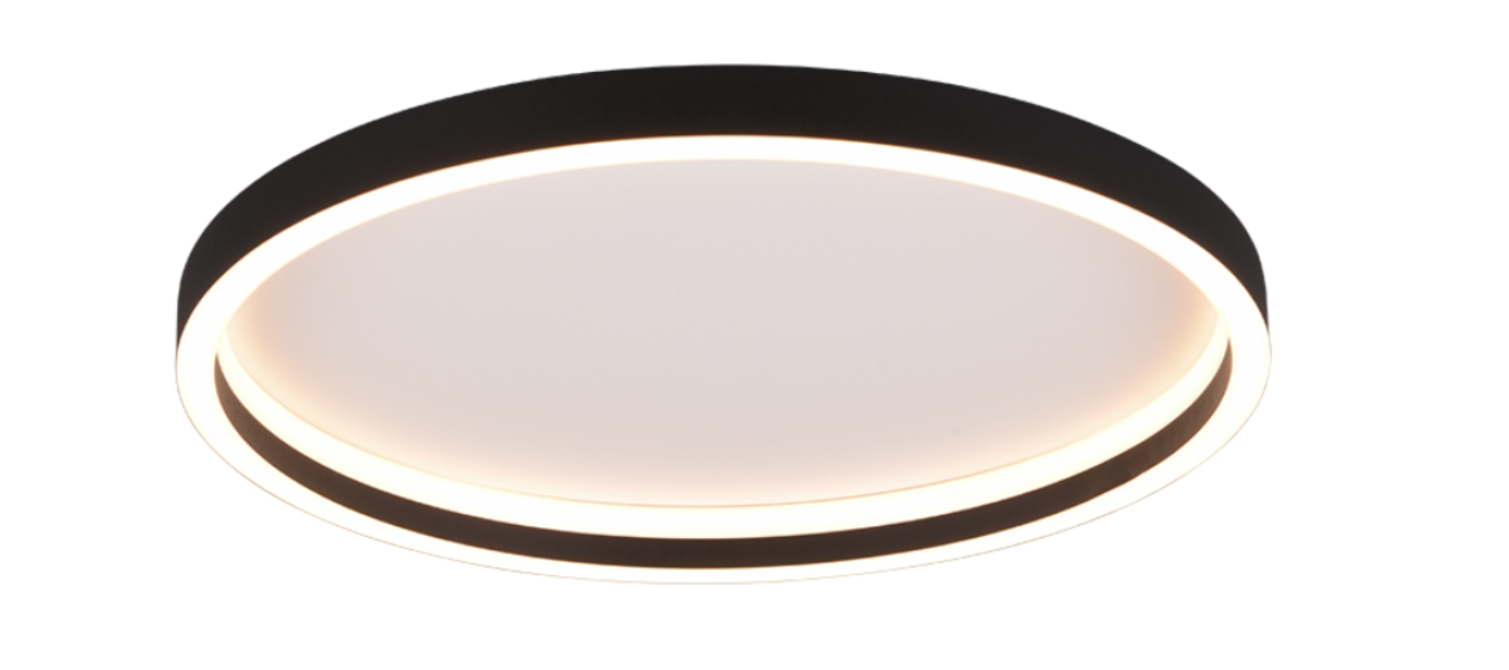 Plafoniera led Trio Lighting Rotonda 20W 3000K nero opaco - R64502132 01