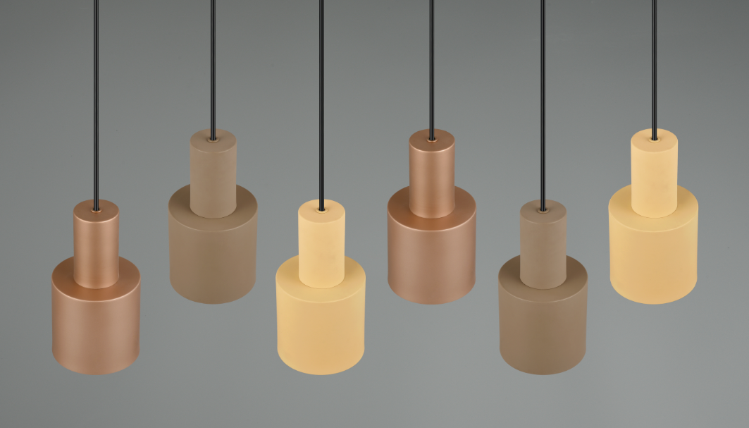 Sospensione Trio Lighting Agudo 6xE27 max 40W nero opaco - 319430317 03