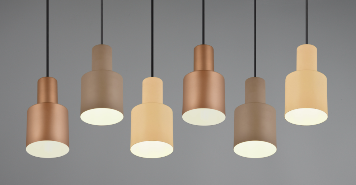 Sospensione Trio Lighting Agudo 6xE27 max 40W nero opaco - 319430317 04