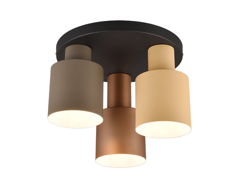 Plafoniera Trio Lighting Agudo 3xE27 max 40W multicolore - 619430317 01