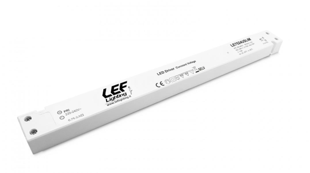Alimentatore led Lef Ultraslim tensione costante 75W 24Vdc on/off - LE7524USLIM 01
