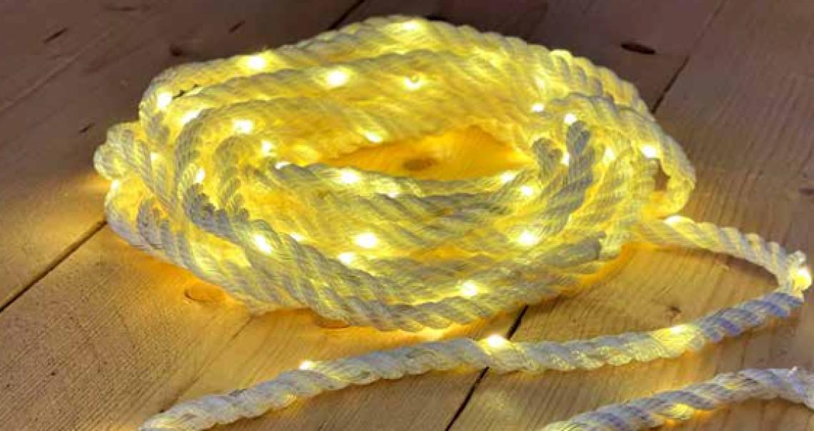 Corda bianca con maxi gocce Giocoplast led bianco caldo 5 metri - 14523332 01