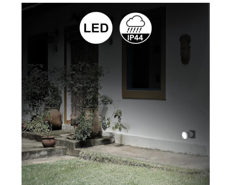 Luce led notturna Electraline IP44 10W 3000K con spina schuko 4 livelli di luminositu00e0 - 58047 05