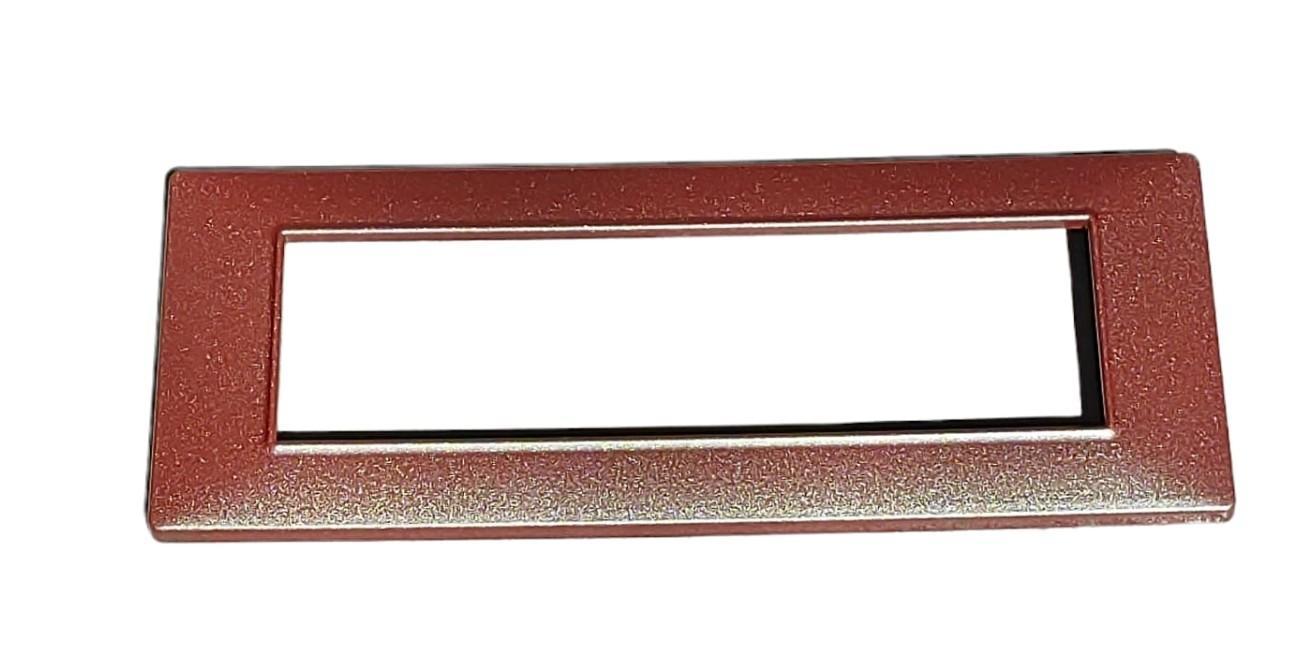 placca 7 moduli marrone micalizzato vimar vista frontale
