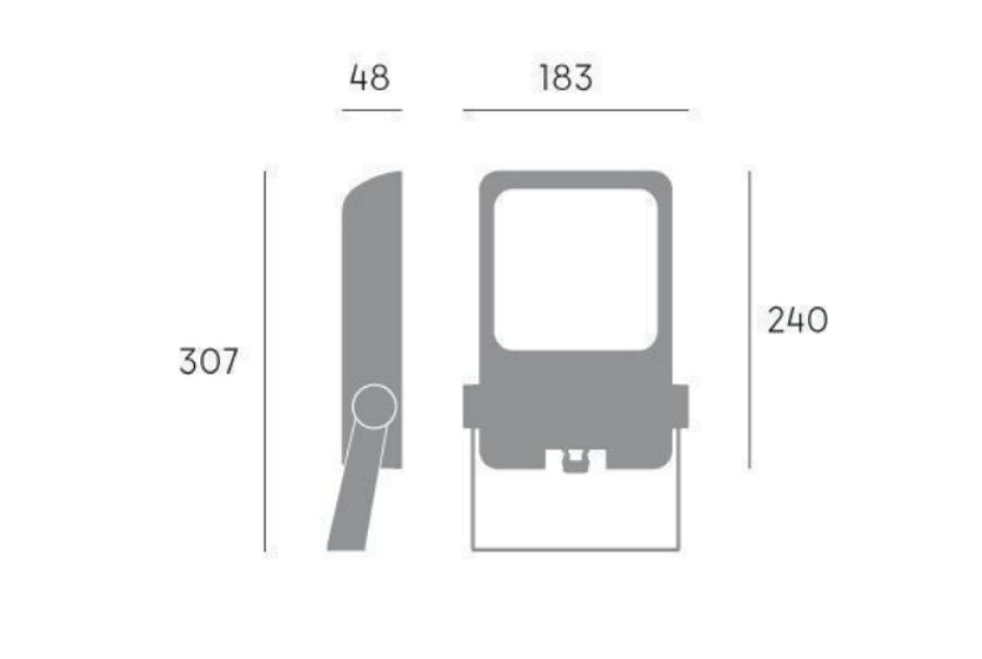 Proiettore led Sovil Padel 150x80u00b0 35W 3000K grafite - 98089-02/16 02