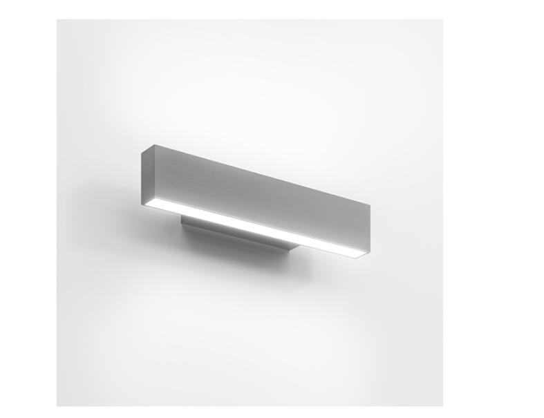 Lampada da parete led Artemide A.24 Wall 30cm 3000K 15W argento spazzolato - BK02015 01