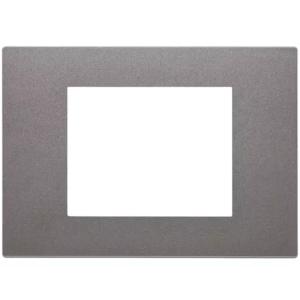 Placca  linea 3 moduli metal - 30653.22
