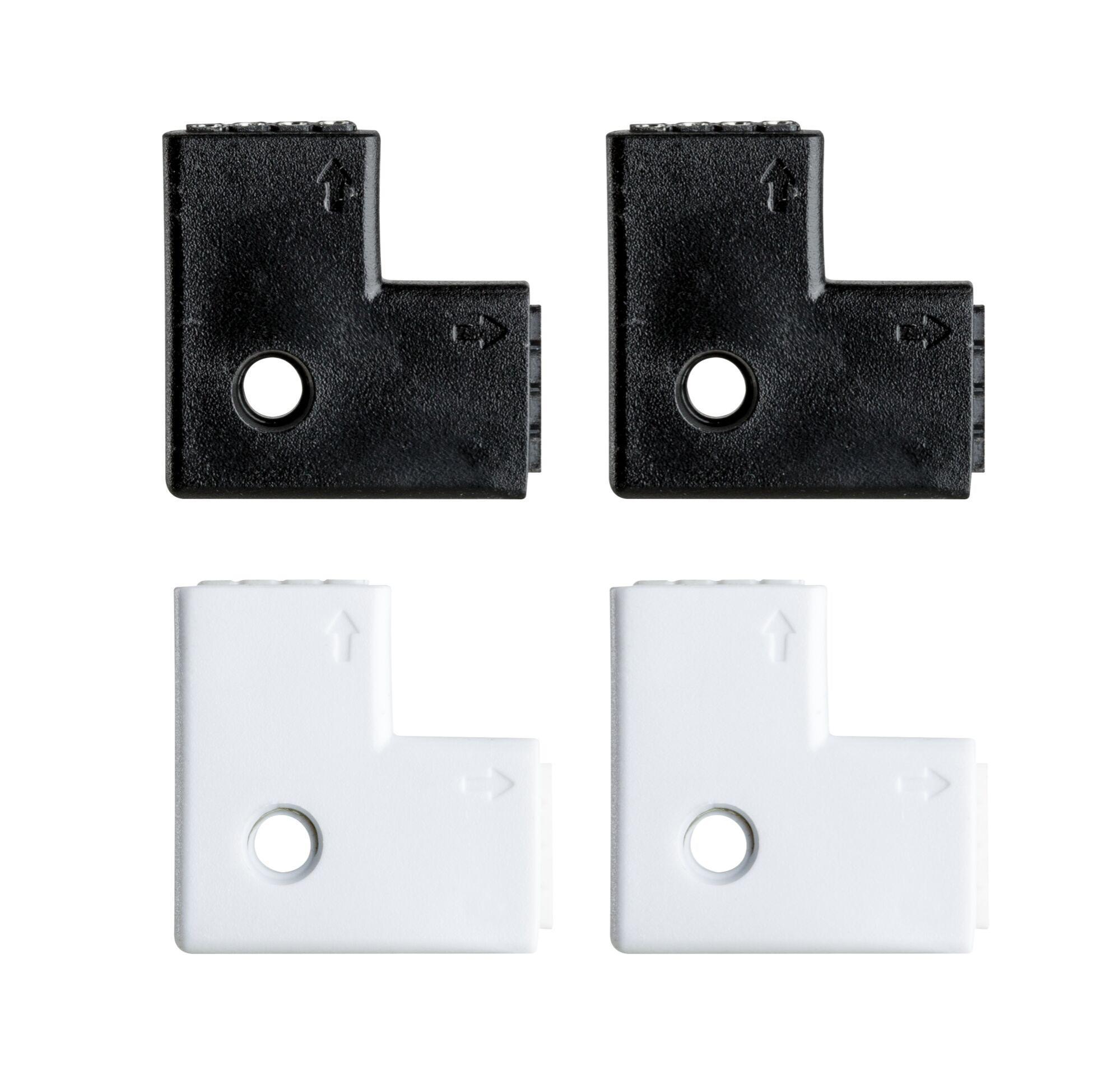 Giunto ad angolo per striscia led Paulmann YourLED max 60W bianco nero - 70599 01