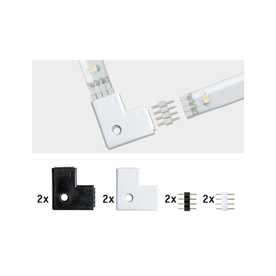 Giunto ad angolo per striscia led Paulmann YourLED max 60W bianco nero - 70599 02