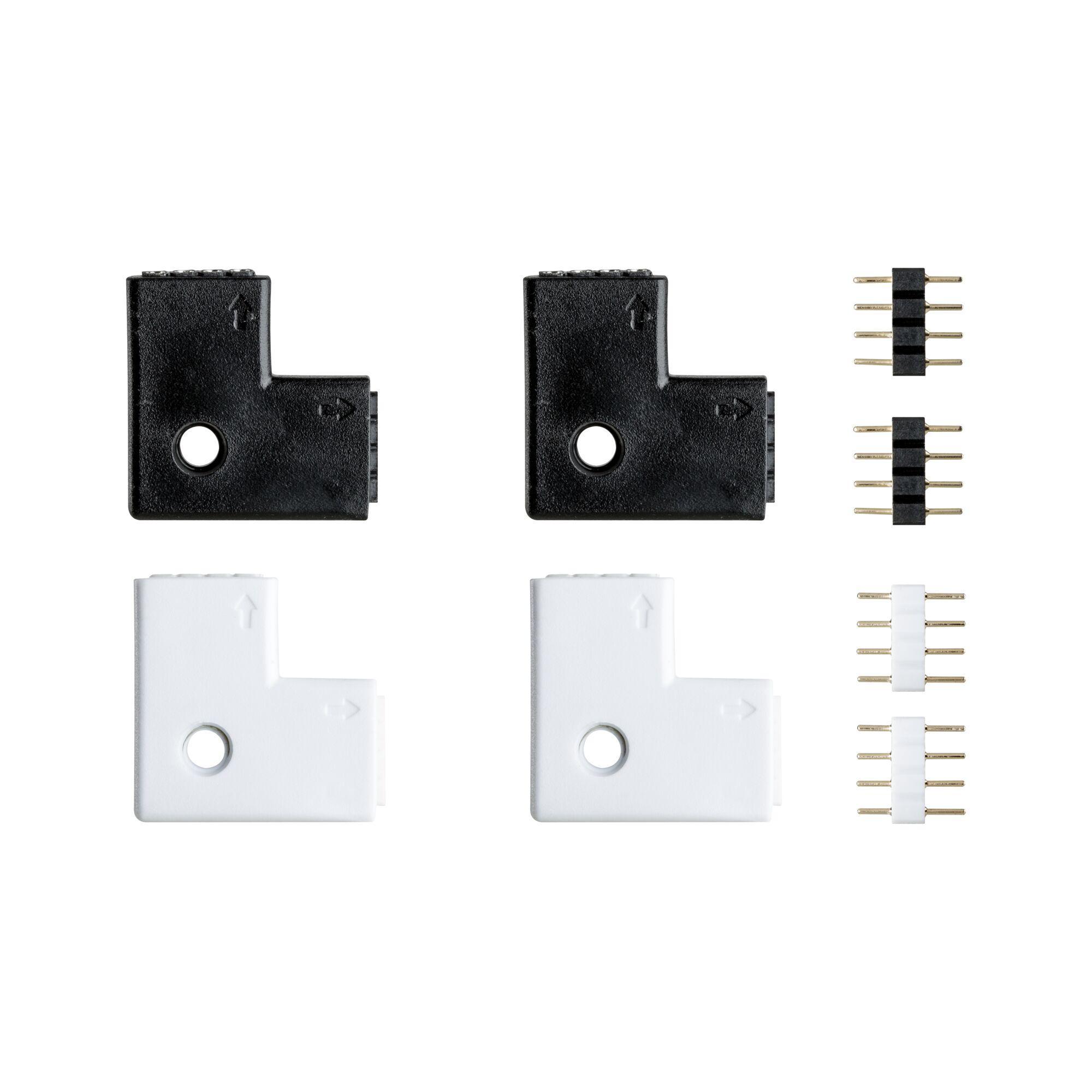 Giunto ad angolo per striscia led Paulmann YourLED max 60W bianco nero - 70599 05