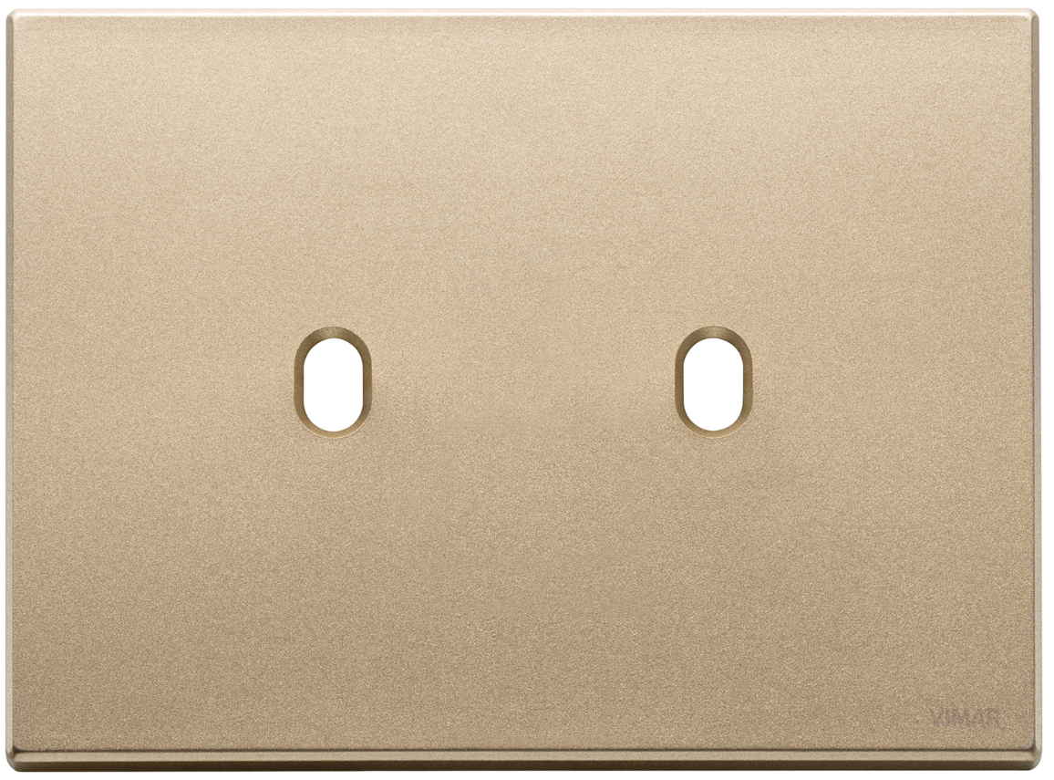 Placca vintage flat Vimar Eikon 2 moduli oro satinato - 22673.2.88 01
