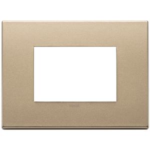 Placca  eikon exé 3 moduli oro satinato - 22653.88