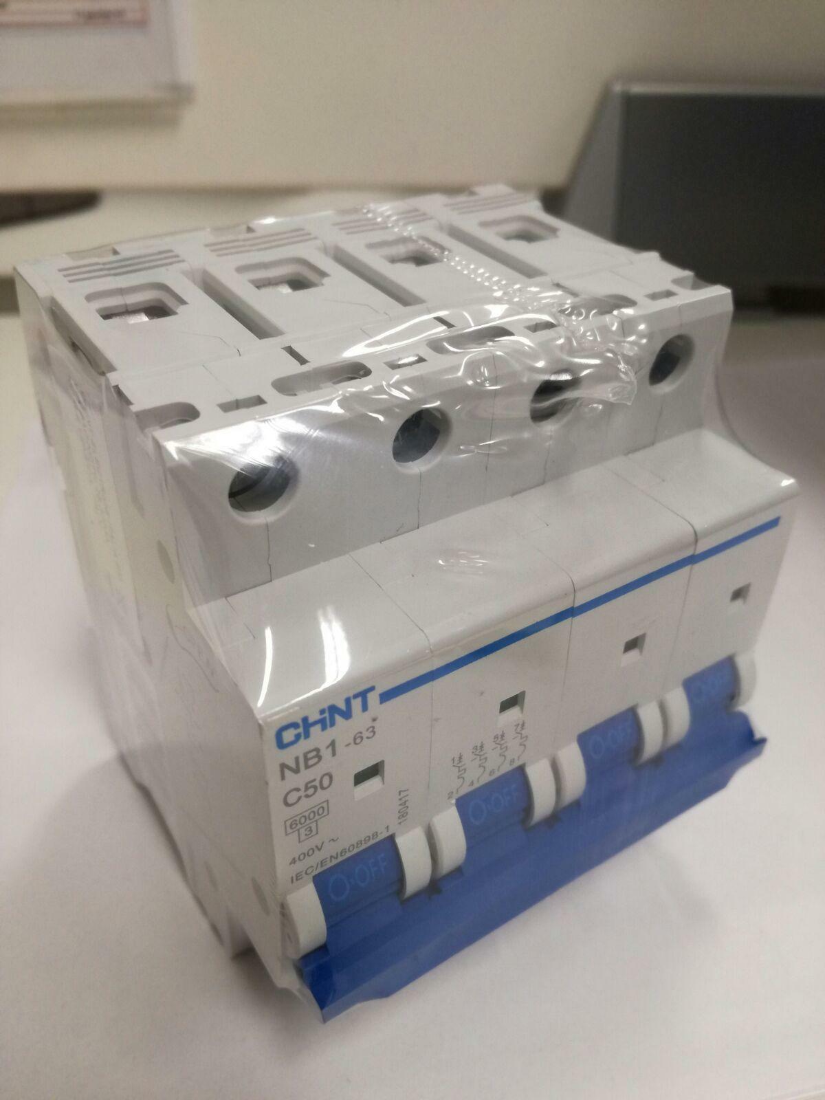 chint chint interruttore magnetotermico 4p curva c50a 6ka nb1-c50 180417 - foto 1
