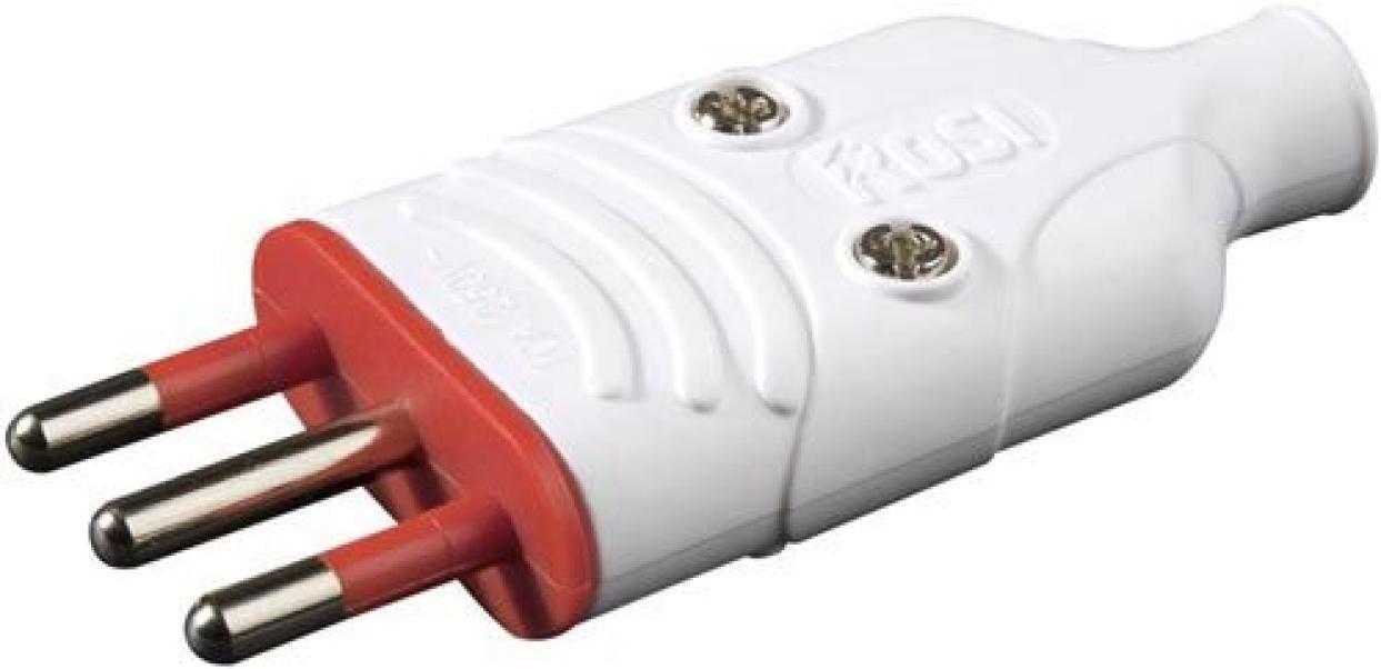 rosi rosi materiale elettrico spina in gomma antischiacciamento 10a 250v rs78003 - foto 1