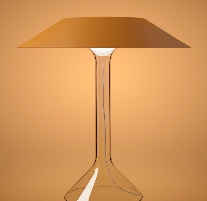 Lampada da tavolo led touch Foscarini Chapeaux M 7.5W 2700K ocra - FN3140T100-56E00 02