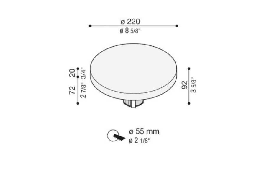 Testa palo led Lombardo Line 220 11W 3000K grigio high tech - LL1131013 02