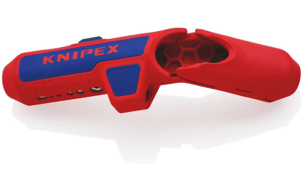 Spelacavi universale Knipex ErgoStrip sezioni 0,2 / 0,3 / 0,8 / 1,5 / 2,5 / 4 mm2 - 16 95 01 SB 01