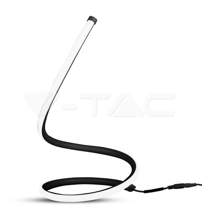 Lampada da tavolo led V-tac cavo spina EU 20W 3000K nero VT-7312 -  2140311 01