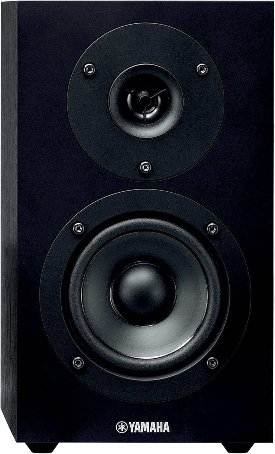 coppia diffusori audio neri a due vie per sistemi hifi