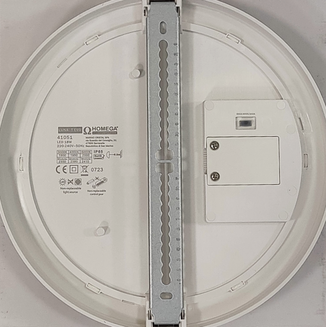 Plafoniera led tonda dimmerabile Marino Cristal Luna T Evo 18W 3000-4000-6000K bianco - 41051 02