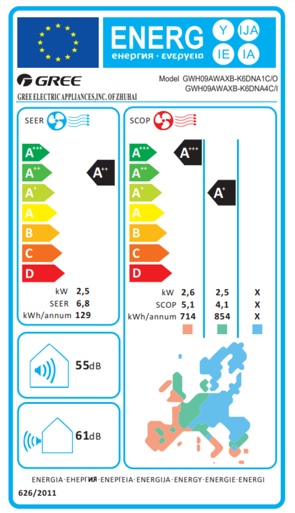 Condizionatore con wifi integrato GREE Newari 9000BTU/H gas R32/675 bianco - NEWARI9 03