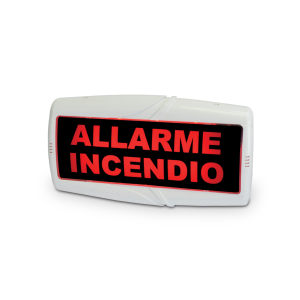 Targa ottico acustica monofocciale  90db 24v max 34ma bianco - sol50