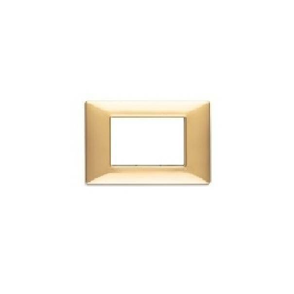 VIMAR PLANA PLACCA 3 MODULI TECNOPOLIMERO COLORE  ORO LUCIDO 14653.24