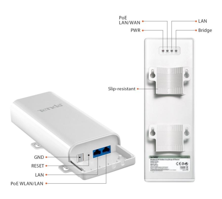 Extender cpe esterno Tenda point to point 6W bianco - 429015 02