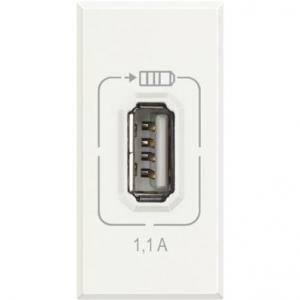 Axolute caricatore usb 1,1a 5vdc colore bianco hd4285c1