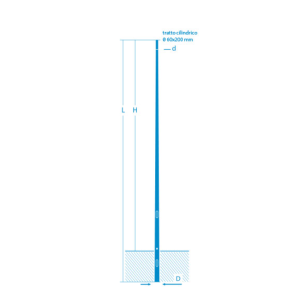 Palo conico  diametro 110mm da 5m - cdi5000/3
