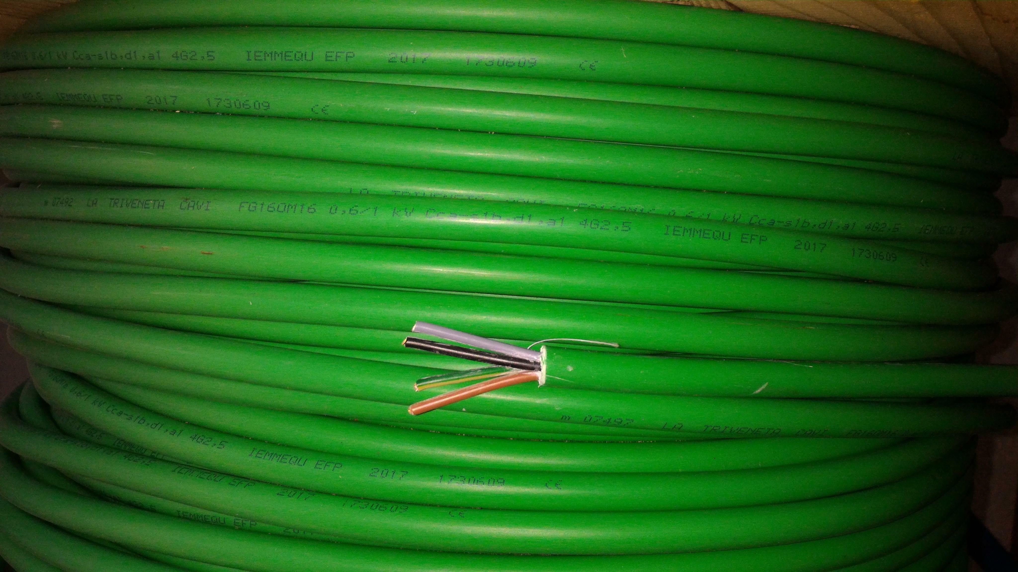 cavi cavi al metro cavo fg16om16 multipolare fg16 verde 7 conduttori da 1,5mmq con giallo verde fg7om1-7gx1,5 fg16om16-7gx1,5 - foto 1