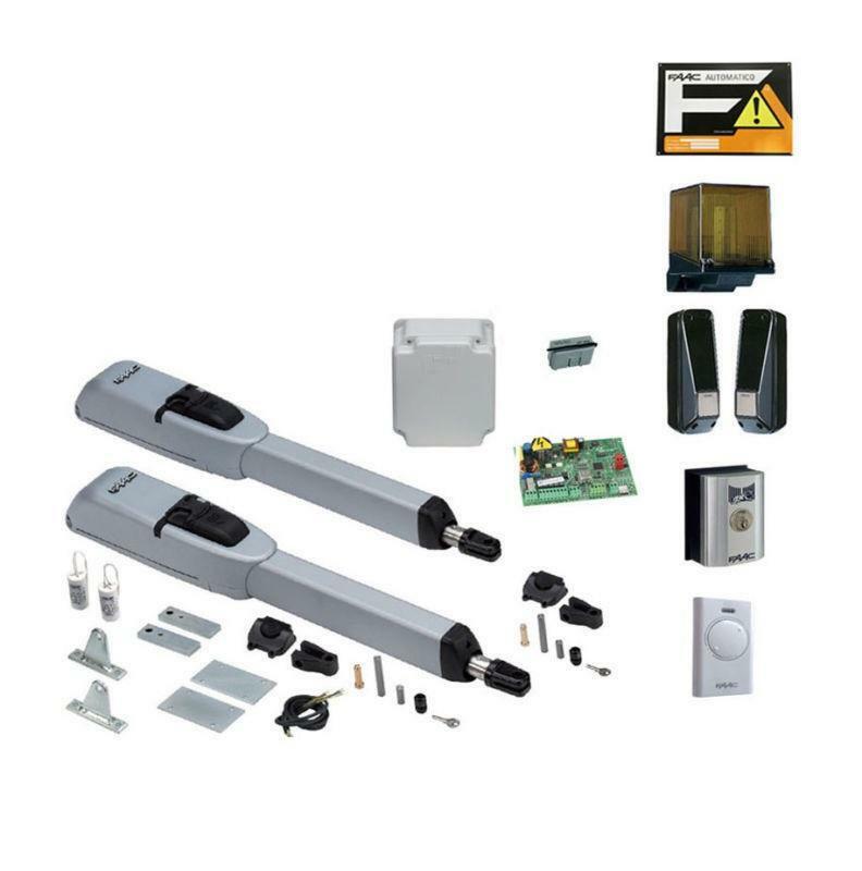 faac faac automazione elettromeccanica master kit 24v safe per cancelli a battente ad uso residenziale 104415144 - foto 1