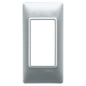 Plana placca 1 modulo pannelli argento opa 14666.20