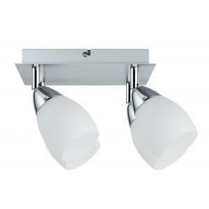 Applique wolba  attacco gu10 4x10w colore cromo opaco con diffusore in vetro 666.83