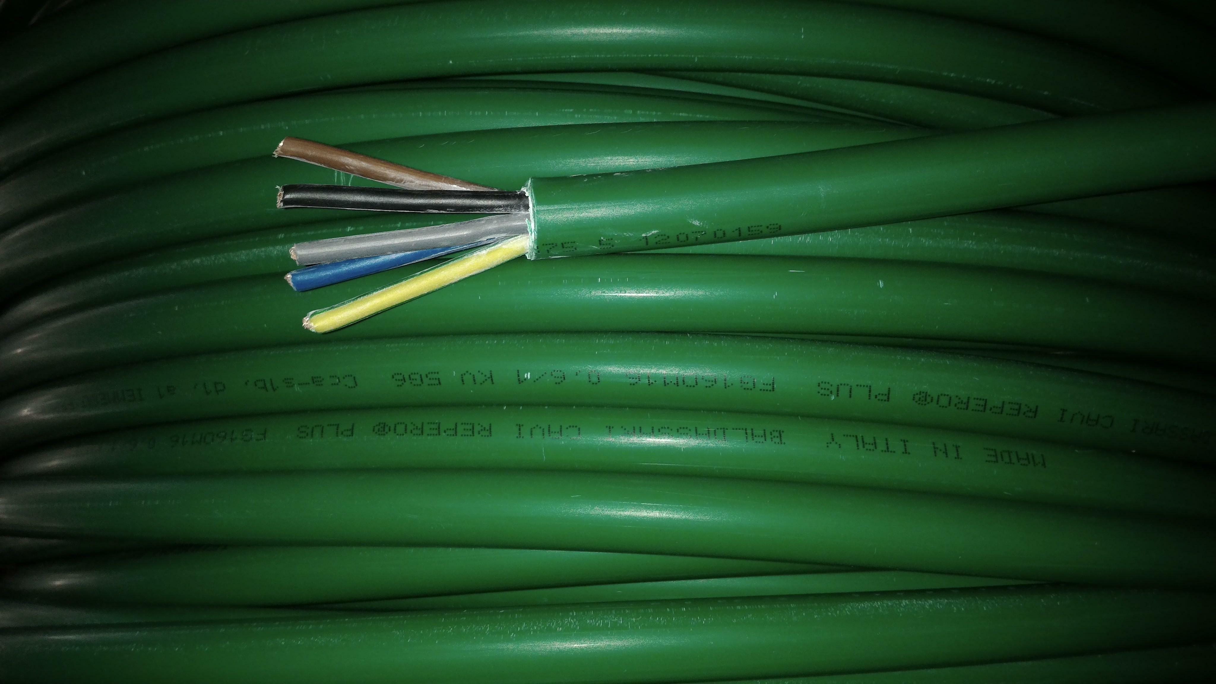 cavi cavi al metro cavo fg16om16 multipolare fg16 verde 5 conduttori da 6mmq con giallo verde fg7om1-5gx6 fg16om16-5gx6 - foto 1