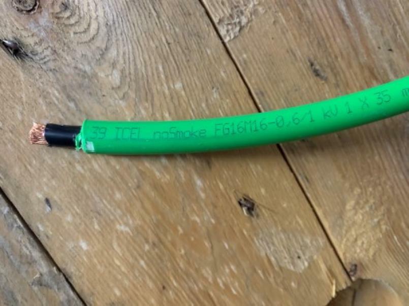 cavi cavi al metro cavo fg16m16 unipolare fg16 verde 1 conduttore da 35mmq senza giallo verde fg7om1-1x35 fg16m16-1x35 - foto 1