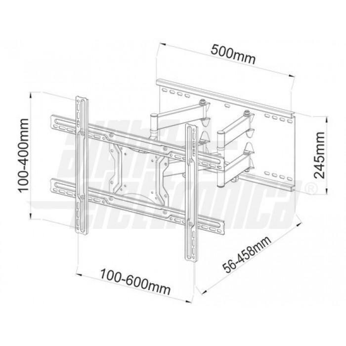 Supporto tv Alpha Elettronica orientabile da 40 a 80 pollici -SU4080/00 02