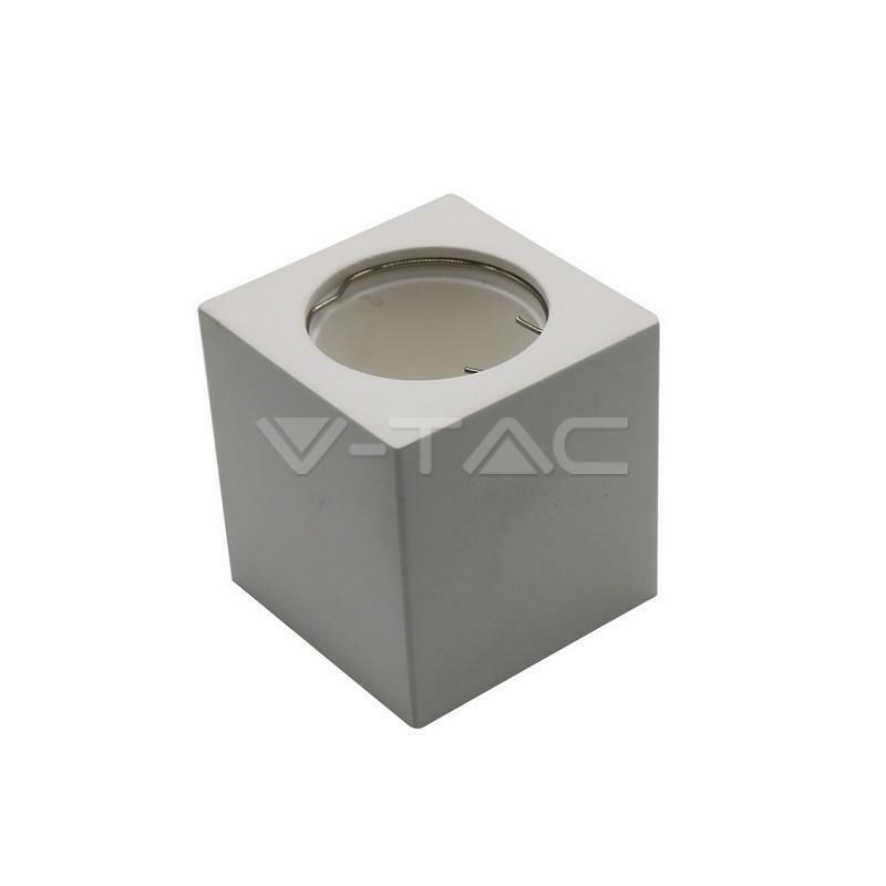 v-tac v-tac faretto led in gesso quadrato 35w attacco gu10 colore bianco 3664 - foto 1