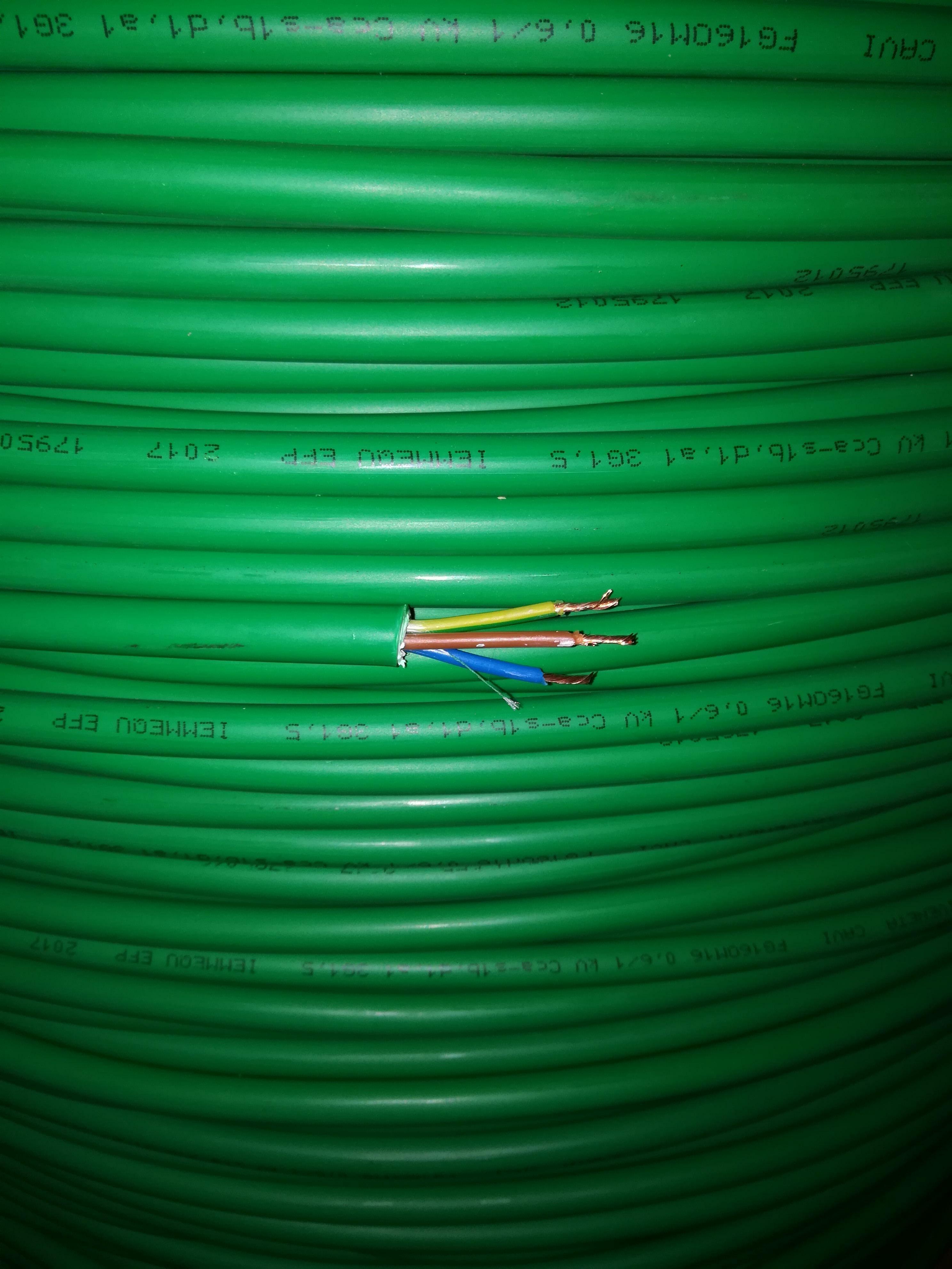 cavi cavi al metro cavo fg16om16 multipolare fg16 verde 3 conduttori da 1.5mmq con giallo verde fg7om1-3gx1,5 fg16om16-3gx1,5 - foto 1