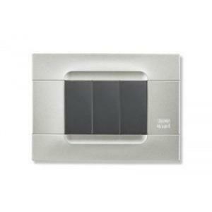 Kadra placca 3 moduli colore argento 10803.ar