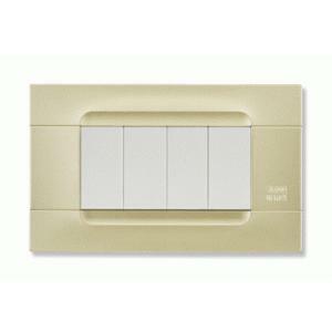 Nea kadra placca 4 moduli in tecnopolimero colore oro 10804.gd