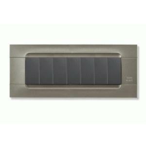 Nea kadra placca 7 moduli in tecnopolimero colore titanio 10807.tt