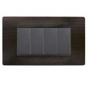 Placca flexa tecnopolimero 4 moduli wenge 11804.we