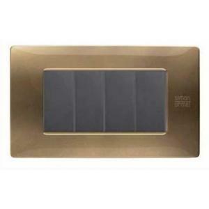 Placca 4 posti colore bronzo flexa 11804.br