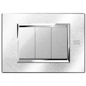 Expi placca in alluminio cromo spazzolato 13903.cs